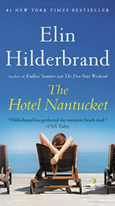 Book cover showing a woman in a beach chair overlooking the water